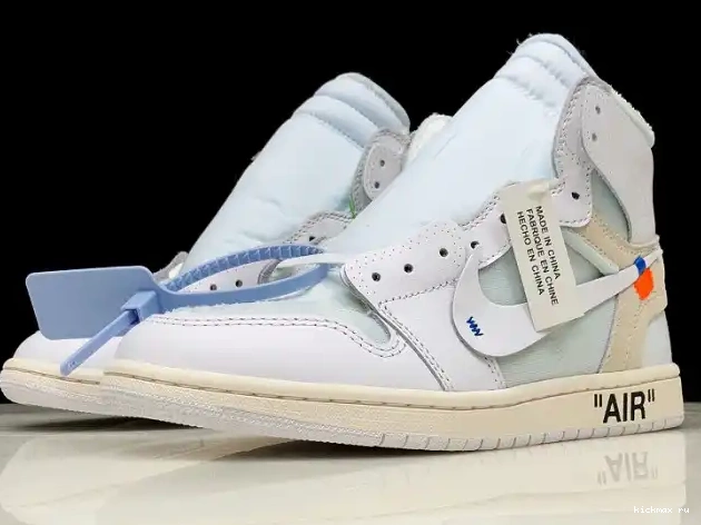 Rep Kickmax Jordan White Air Retro Off-White 1 AQ0818-100 High 0528